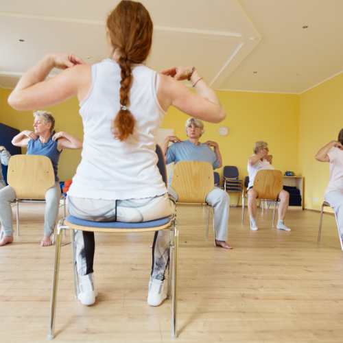 5 minuter på stol, skonsam och effektiv träning för hela kroppen.